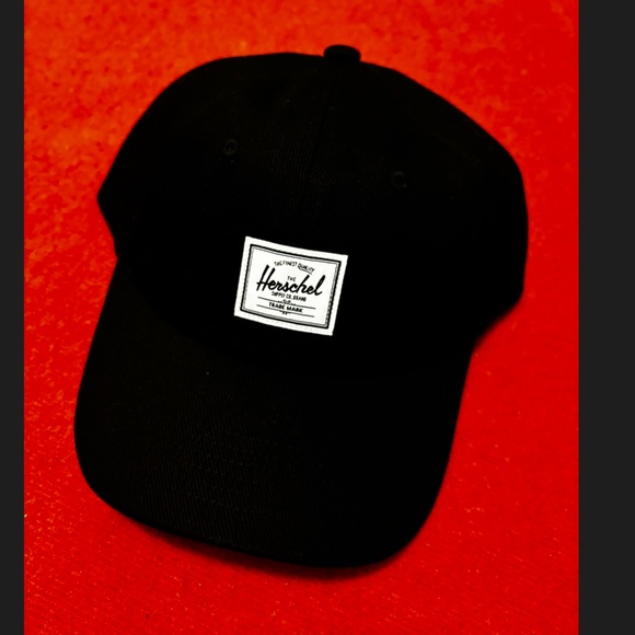 Herschel black Sylas 100% cotton baseball cap hat NWT - Picture 3 of 8